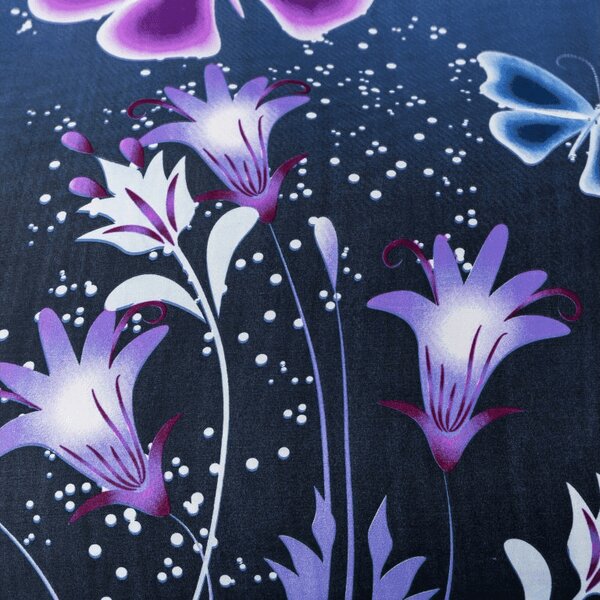 Povlečení z mikrovlákna VIOLET BUTTERFLY tmavě modré Rozměr povlečení: 70 x 90 cm | 140 x 200 cm