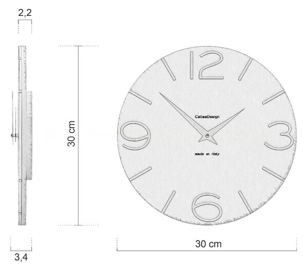 Designové hodiny 10-005-71 pink-gold CalleaDesign 30cm