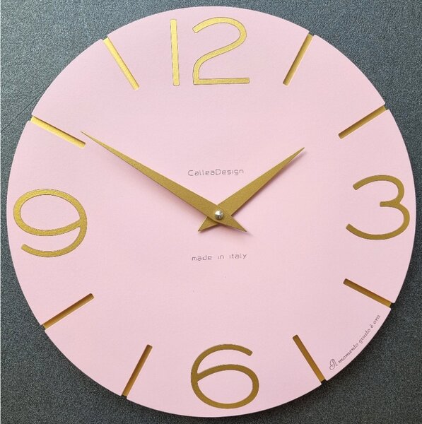 Designové hodiny 10-005-71 pink-gold CalleaDesign 30cm