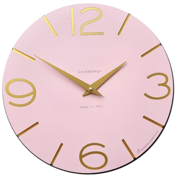 Designové hodiny 10-005-71 pink-gold CalleaDesign 30cm