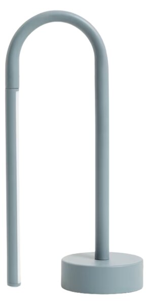 Kave Home Světle modrá kovová stolní LED lampa Bow
