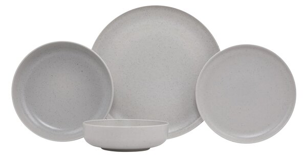 ASIR Porcelánová jídelní souprava POPPY 16 ks světle šedá
