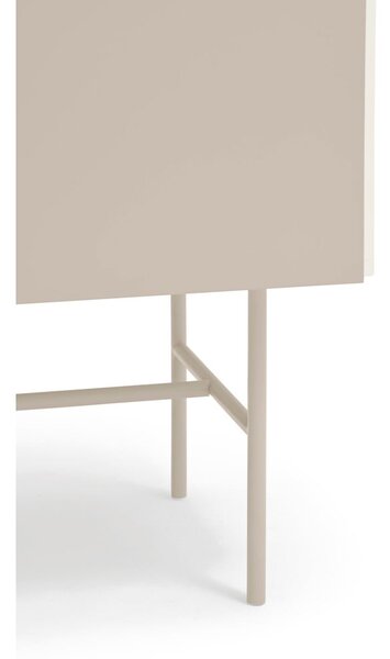 Béžovo-krémová vysoká komoda s posuvnými dveřmi 120x140 cm Nube – Teulat