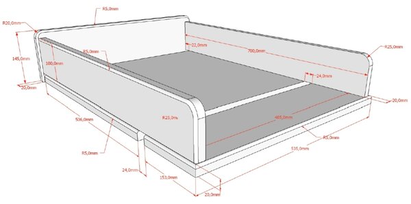 -25 % Dny MOMENTI– Vipack Dubová nástavba pro přebalovací komodu Forrest 72 x 53 cm