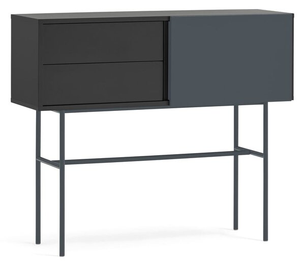 Černo-antracitový konzolový stolek 35x110 cm Nube – Teulat