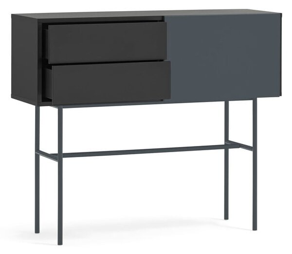 Černo-antracitový konzolový stolek 35x110 cm Nube – Teulat