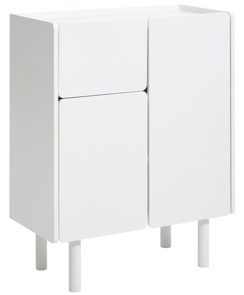 Unique Furniture Bílá lakovaná komoda Bera 80 cm