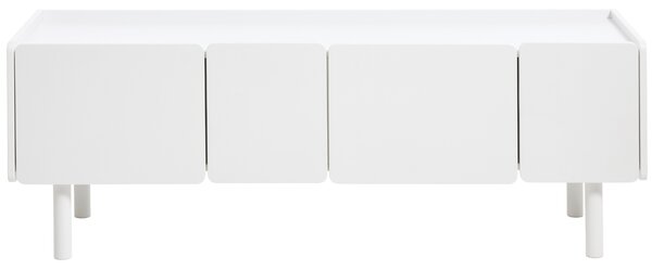 Unique Furniture Bílý lakovaný TV stolek Bera 160 cm