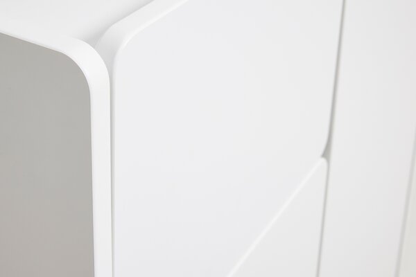 Unique Furniture Bílá lakovaná komoda Bera 80 cm
