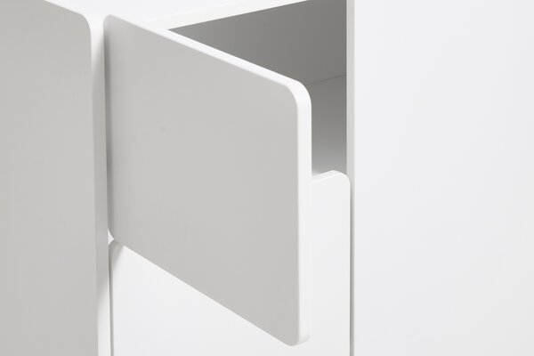 Unique Furniture Bílá lakovaná komoda Bera 80 cm