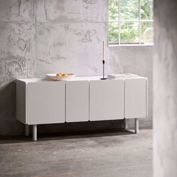 Unique Furniture Bílá lakovaná komoda Bera 160 cm