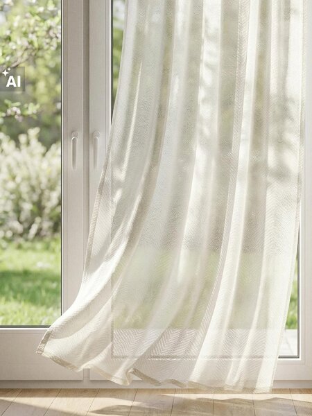 Sinsay - Třpytivá záclona na stuhách - krémová