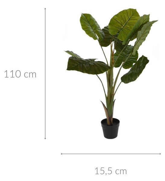Umělá rostlina ALOCASIA WENTII, výsoká, 110 cm