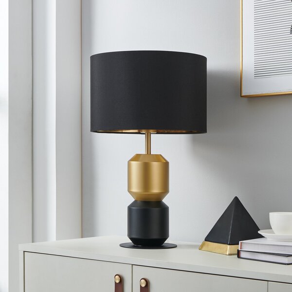 Stolní lampa Stars of Light, Laurignano, Černá, Obývací pokoj, Tkanina / Textil, Moderní