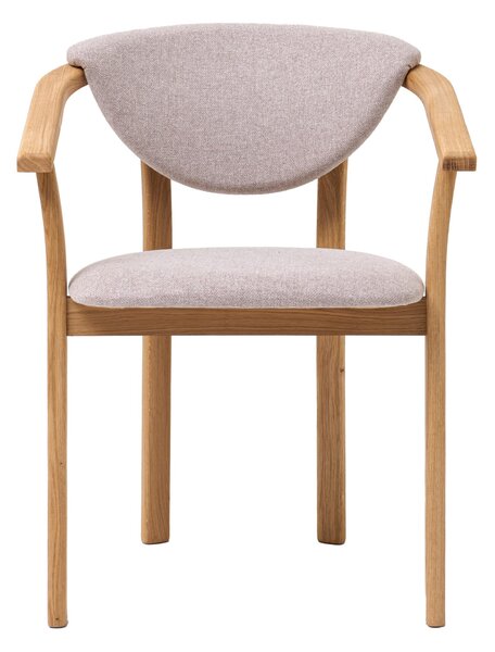 Dřevěná židle s područkami Alexis béžová látka