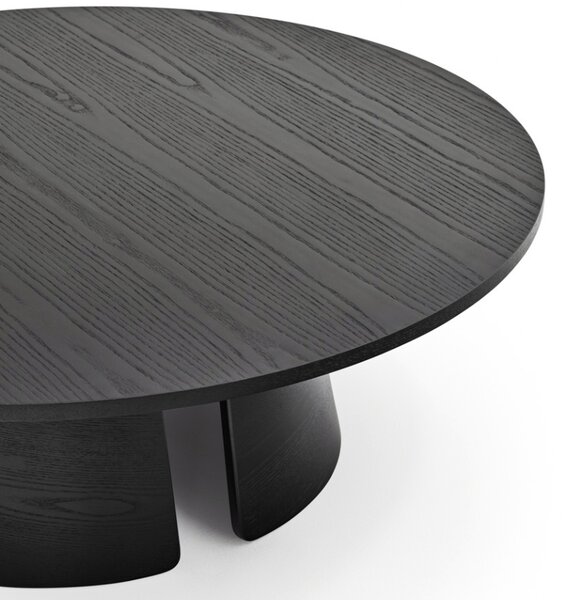 Černý kulatý konferenční stolek Teulat Cep 110 cm