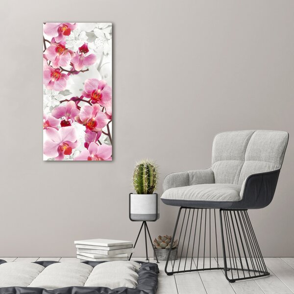 Vertikální Foto obraz na plátně Růžová orchidej ocv-44684614
