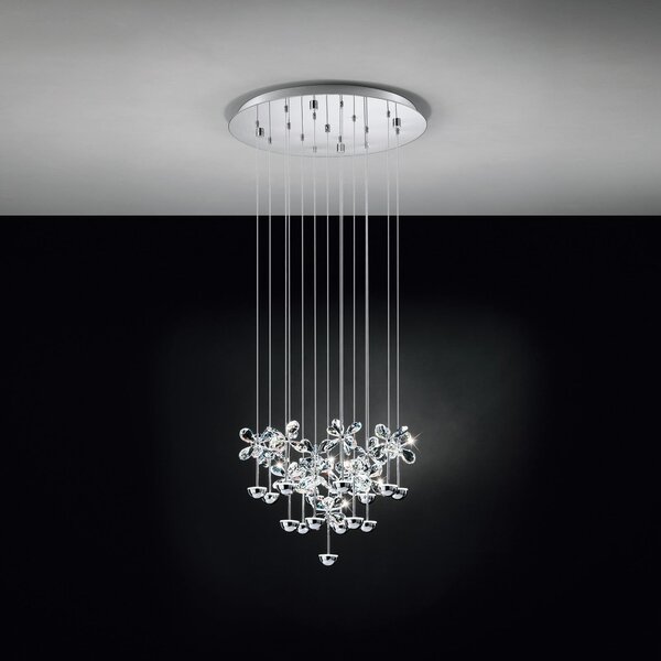 Závěsná svítidlo Stars of Light, Pianopoli, stmívatelné, Metalická, Jídelna, Nerezová ocel, Design