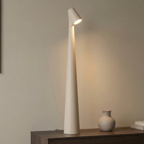Stolní lampa Vibia, Africa, stmívatelné, Béžová, Obývací pokoj, Kov, Design