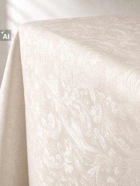 Sinsay - Ubrus se žakárovým ornamentálním vzorem - krémová