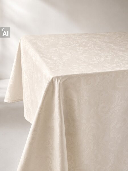 Sinsay - Ubrus se žakárovým ornamentálním vzorem - krémová