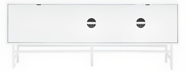 Bílý lakovaný TV stolek Teulat Punto 140 x 40 cm