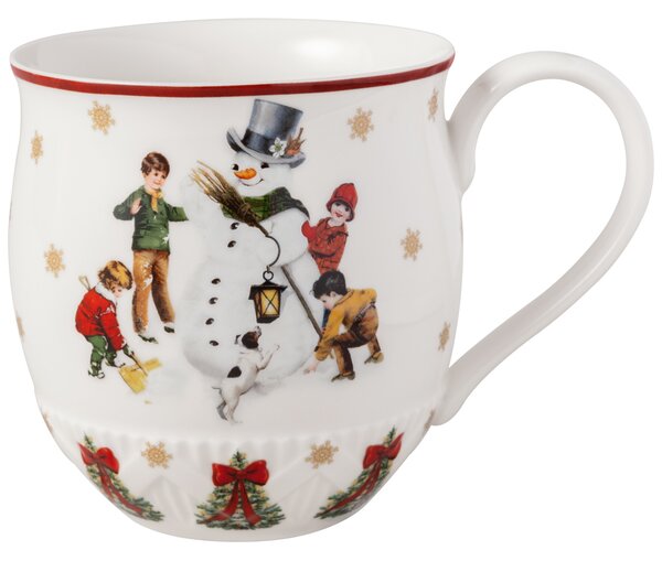 Villeroy&Boch Villeroy & Boch Toy’s Fantasy Vánoční porcelánový hrnek , Stavění sněhuláka, 0,45 l