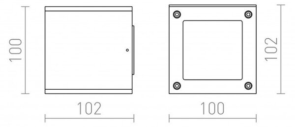 Nástěnné svítidlo DIBI DUO nástěnná masivní hliník 230V GX53 2x7W - RED - DESIGN RENDL