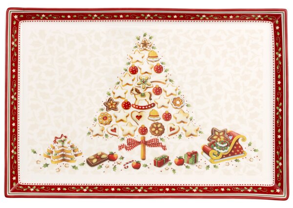 Villeroy&Boch Villeroy & Boch Winter Bakery Delight velký obdélníkový servírovací tác, 40 × 27,5 × 2,8 cm