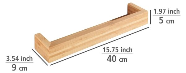 Bambusová polička do koupelny bambusa, 40 x 9 x 5 cm, Wenko