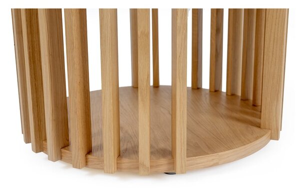 Odkládací stolek z dubového dřeva Woodman Drum, ø 53 cm