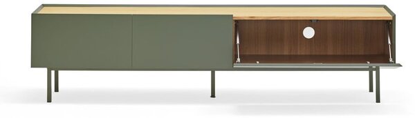 TV stolek v dekoru dubu v zeleno-přírodní barvě 180x45 cm Arista – Teulat