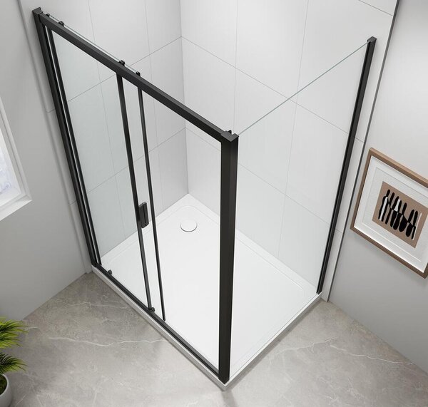 EASY BLACK Obdélníkový sprchový kout 1200x700mm L/R varianta