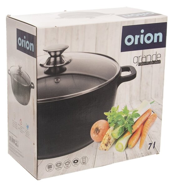 Hliníkový hrnec se skleněnou poklicí Orion Grande, ø 28 cm