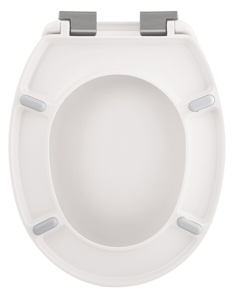 Spirella WC prkénko NEELA, matně bílé, duroplast Thermodur, chromované panty