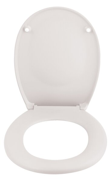 Spirella WC prkénko NEELA, matně bílé, duroplast Thermodur, chromované panty