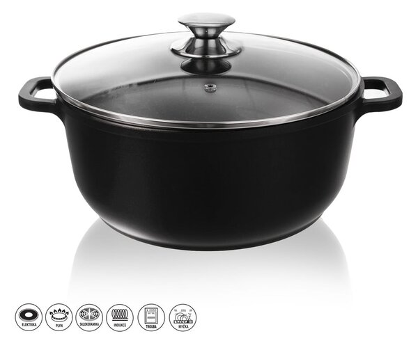 Hliníkový hrnec se skleněnou poklicí Orion Grande, ø 28 cm