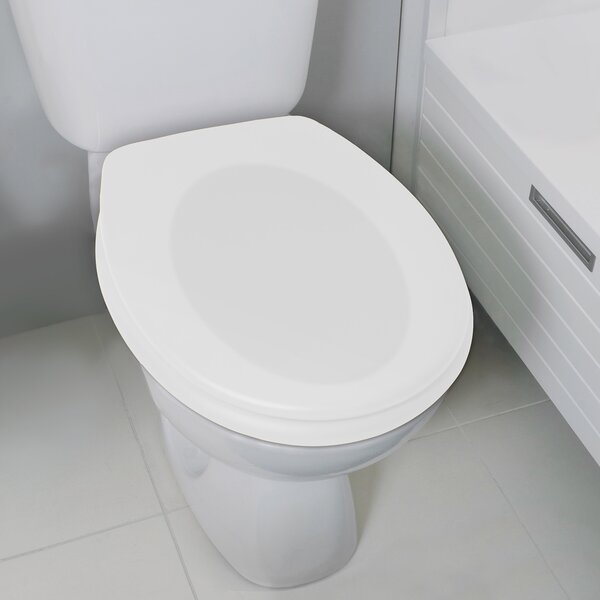 Spirella WC prkénko NEELA, matně bílé, duroplast Thermodur, chromované panty