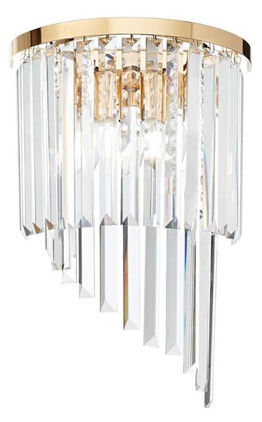 Ideal Lux - Křišťálové nástěnné svítidlo CARLTON 3xE14/40W/230V zlatá