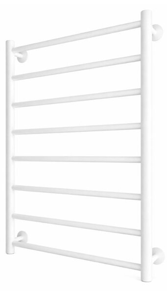 Koupelnový žebříkový radiátor INOX FLAT 163W/230V 77x53 cm nerez/bílá