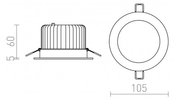 RED R10322 Zápustné svítidlo MAYDAY B zápustná CREE LED leštěný hliník 230V - RED - DESIGN RENDL