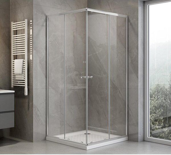 Čtvercový sprchový kout AGGA 700x700 mm, čiré sklo