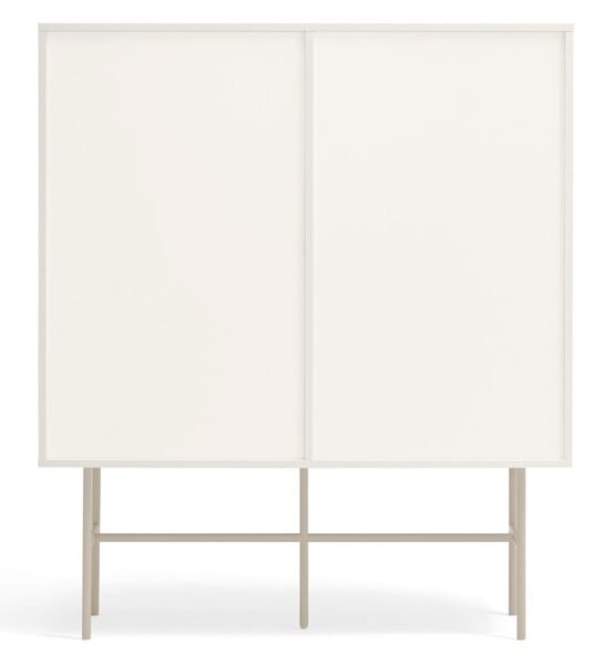 Béžovo-krémová vysoká komoda s posuvnými dveřmi 120x140 cm Nube – Teulat