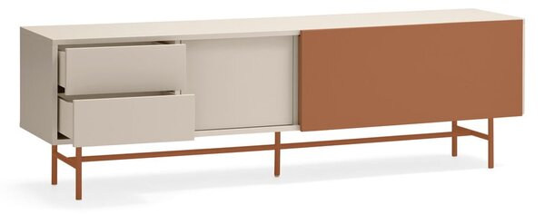 TV stolek v béžovo-cihlové barvě 180x56 cm Nube – Teulat
