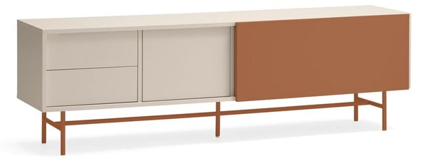 TV stolek v béžovo-cihlové barvě 180x56 cm Nube – Teulat