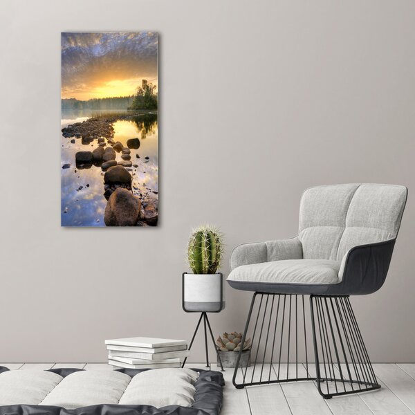 Vertikální Moderní obraz canvas na rámu Jezero ocv-52295899