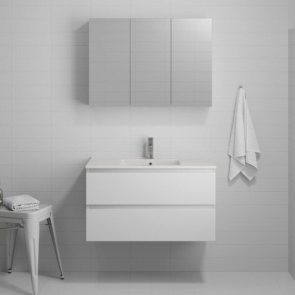 Koupelnová skříňka s umyvadlem KENWOOD 91 cm bílá