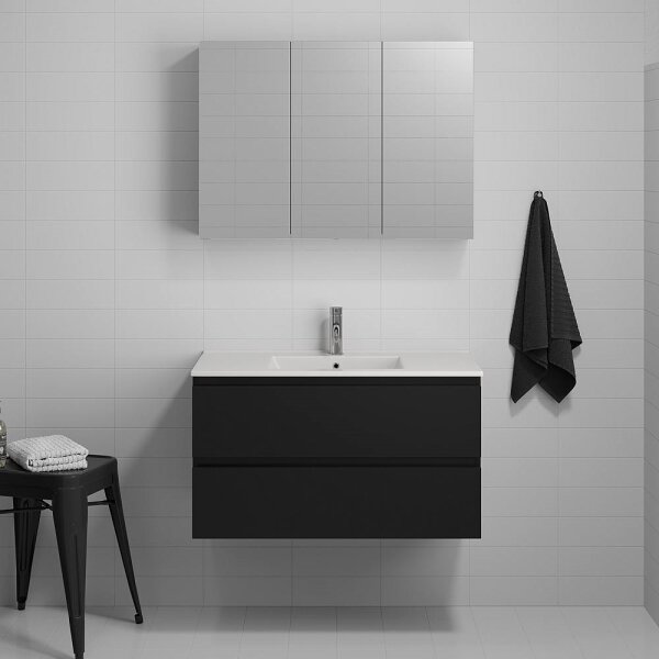 Koupelnová skříňka s umyvadlem KENWOOD 91 cm černá