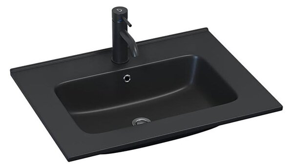 BATH DELUXE 06-060-27-02-00 - Zápustné umyvadlo HYGE 61x46 cm keramika/černá