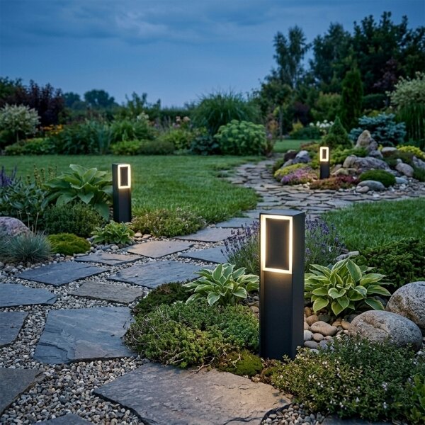 LED Venkovní lampa MODO LED/4,8W/230V 4000K IP54 30 cm černá